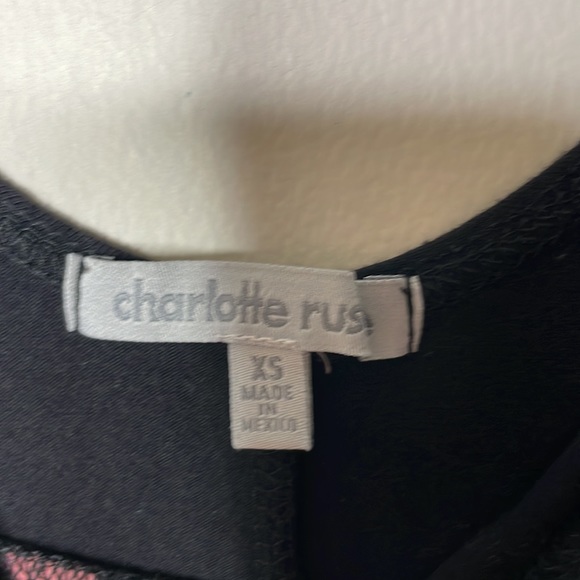 Vintage Y2K Charlotte Russe XS Black Multicolor Geometric Sleeveless Mini Dress - Picture 5 of 9